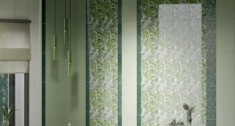 Настенная плитка KERAMA MARAZZI Левада 6409 зелёный светлый глянцевый 25х40см 1,1кв.м. глянцевая