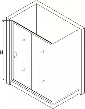 Угловое ограждение RGW Passage 35087660-11 PA-76 195х100см стекло прозрачное