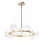 Люстра подвесная CRYSTAL LUX AGATA AGATA SP15 V2 GOLD/TRANSPARENTE 75Вт 15 лампочек G9