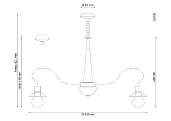Люстра подвесная Lucia Tucci NATURA 188.12 36Вт 12 лампочек LED