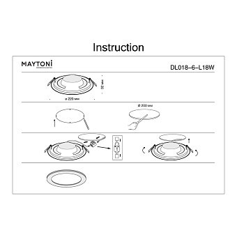 Светильник точечный встраиваемый Maytoni Stockton DL018-6-L18W 18Вт LED