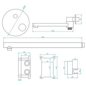 Душевая система RGW Shower Panels 51140855-01 SP-55 хром