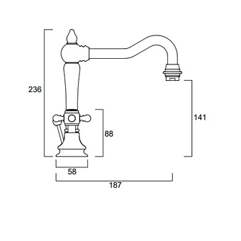 Смеситель для раковины SIMAS Б/С смесители VIBLA cr хром