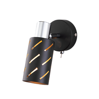 Светильник настенный Eurosvet Fente 20090/1 черный/хром 40Вт E14