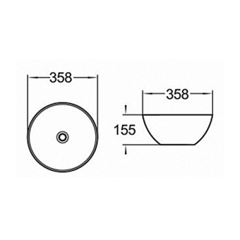 Раковина накладная Comforty 107 36х36см