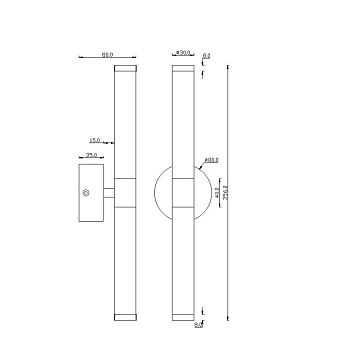 Светильник настенный Maytoni Axis MOD106WL-L10G3K 10Вт LED