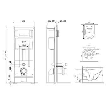 Инсталляция с унитазом AM-PM Spirit IS30251.701700