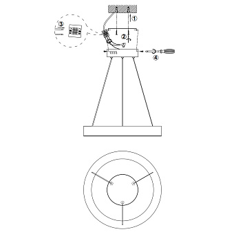 Светильник подвесной Maytoni Saturno MOD415PL-L36BS4K 36Вт LED