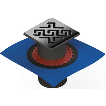 Душевой трап BERGES 91465 19х19см вертикальный сток