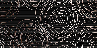 Декор BERYOZA CERAMICA День-Ночь 178208 чёрный 25х50см 0,875кв.м.