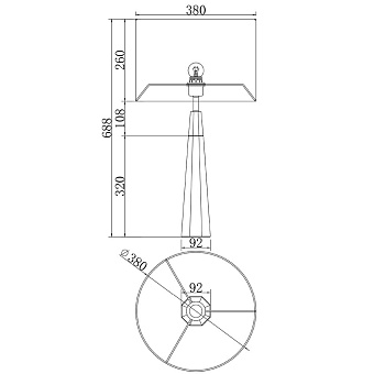 Настольная лампа Maytoni Bianco Z030TL-01BS2 60Вт E27