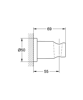Держатель для душа GROHE 27074A00 чёрный