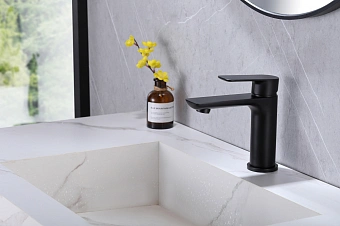 Смеситель для раковины Abber Weiss Insel AF8010B чёрный матовый