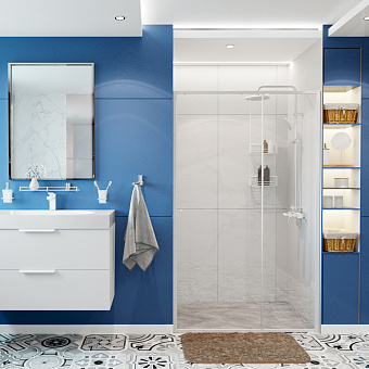 Душевая дверь WASSERKRAFT Rhin 44S13 200х110см стекло прозрачное