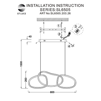 Светильник подвесной ST Luce ABRA SL6505.203.26 26Вт LED