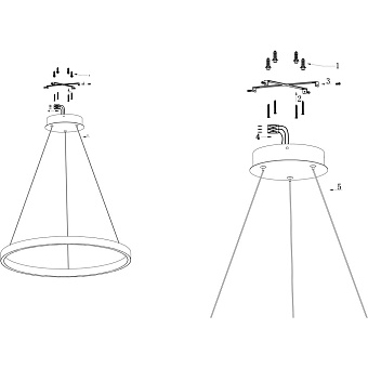 Светильник подвесной Maytoni Rim MOD058PL-L54B4K 61Вт LED