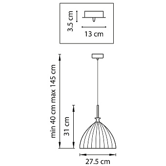 Светильник подвесной Lightstar Agola 810033 40Вт E14