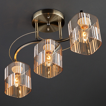 Светильник потолочный Eurosvet Susan 30124/3 античная бронза 60Вт E27