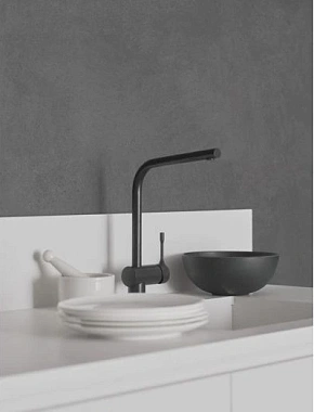 Смеситель для кухни IDEAL STANDARD CERALINE BC174XG высокий излив чёрный матовый