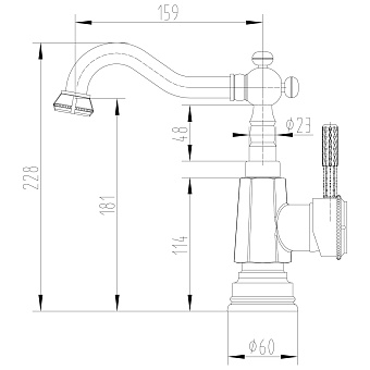 Смеситель для раковины LEMARK Jasmine LM6604B бронза