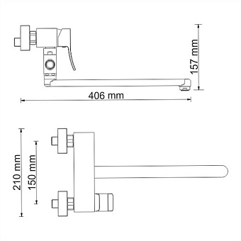 Смеситель для ванны WASSERKRAFT Exter 1602L светлая бронза