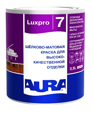 Краска универсальная шелково-матовая Aura(Eskaro) Luxpro 7 основа TR 0,9л