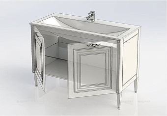 Тумба с раковиной AQUANET Паола 213046 55х120х83,5см