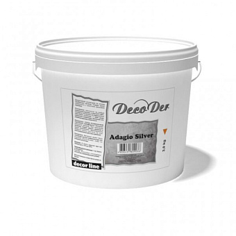 Декоративное покрытие DERUFA Adagio Silver Покрытие с эффектом "мокрого" шёлка 3кг