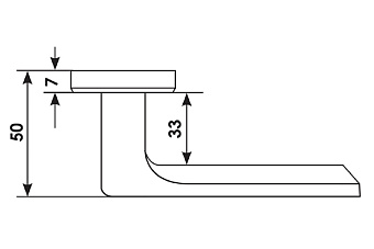 Дверная ручка нажимная MORELLI ECO Fiord-SQ CSA матовый хром