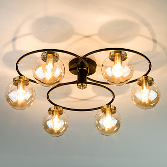 Светильник потолочный Eurosvet Link 70104/6 черный 60Вт E14