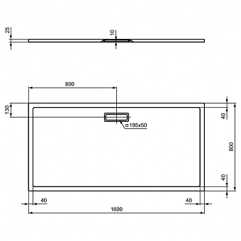 Душевой поддон IDEAL STANDARD ULTRAFLAT NEW T4471V1 80х160см