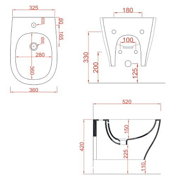 Биде подвесное ArtCeram Ten TEB004 01 00
