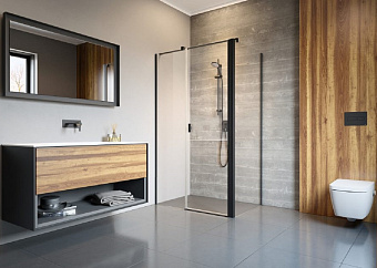 Дверь душевого угла RADAWAY Nes Black KDS II door 120 L 200х120см стекло прозрачное