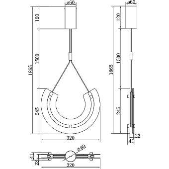 Светильник подвесной Maytoni Maya P091PL-L18G3K 10Вт LED