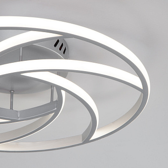 Светильник потолочный Eurosvet INDIO 90207/1 серебро 100Вт LED