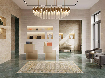 Бордюр KERAMA MARAZZI Эвора SPA054R зелёный глянцевый обрезной 2,5х30см 0,007кв.м.