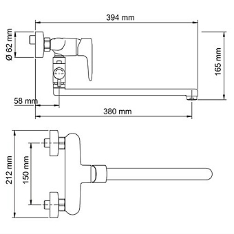 Смеситель для ванны WASSERKRAFT Vils 5602L хром