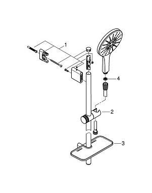 Душевой гарнитур GROHE Rainshower SmartActive 26593000 хром