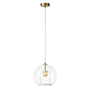Светильник подвесной CRYSTAL LUX LUISA LUISA SP1 BRASS/TRANSPARENT 40Вт E27
