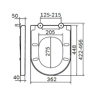 Сиденье для унитаза AM-PM C707855WH с микролифтом