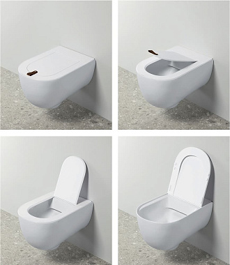 Унитаз подвесной ArtCeram THE ONE THV001 01 00 безободковый без сиденья