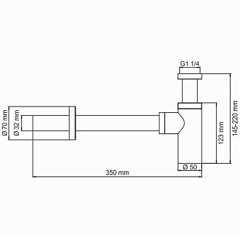 Сифон для раковины бутылочный WASSERKRAFT A093