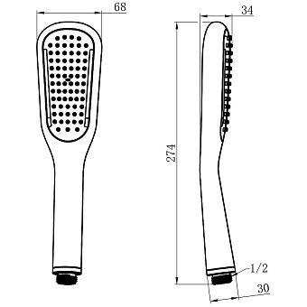 Ручной душ LEMARK LM0411BL чёрный
