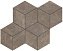 Керамическая мозаика Atlas Concord Италия Marvel Edge AEPK Gris Supreme Mosaico Esagono Lappato 30х35см 0,42кв.м.