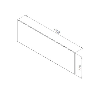 Экран для ванны AM-PM Inspire 2.0 W52A-170-075W-P 170см