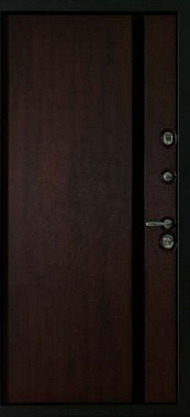 Входная дверь СТАЛЬНАЯ ЛИНИЯ 100У Титаниум 880х2060мм Чёрно-серый\Тик левая