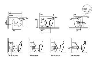 Унитаз приставной Kerasan Flo 311801 без сиденья