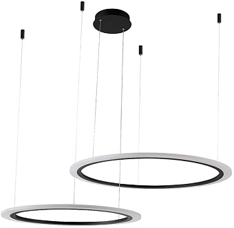 Люстра подвесная CRYSTAL LUX MANZANA MANZANA SP53W LED D600+800 BLACK 53Вт 1 лампочек LED