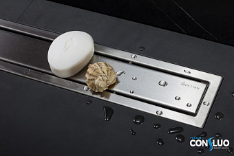 Душевой лоток Pestan 850 89,6х13,6см горизонтальный сток с решёткой и опорами