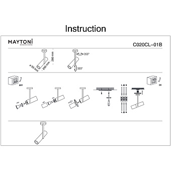 Спот Maytoni Elti C020CL-01B 50Вт 1 лампа GU10